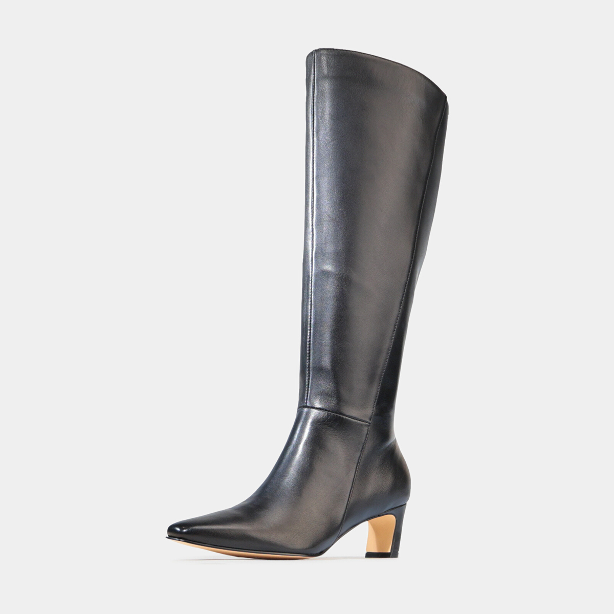 Kitanah Black Leather Knee Hight Boots - EOS FOOTWEAR | Shouz