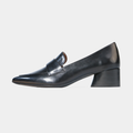 Hatena Black Leather Heels