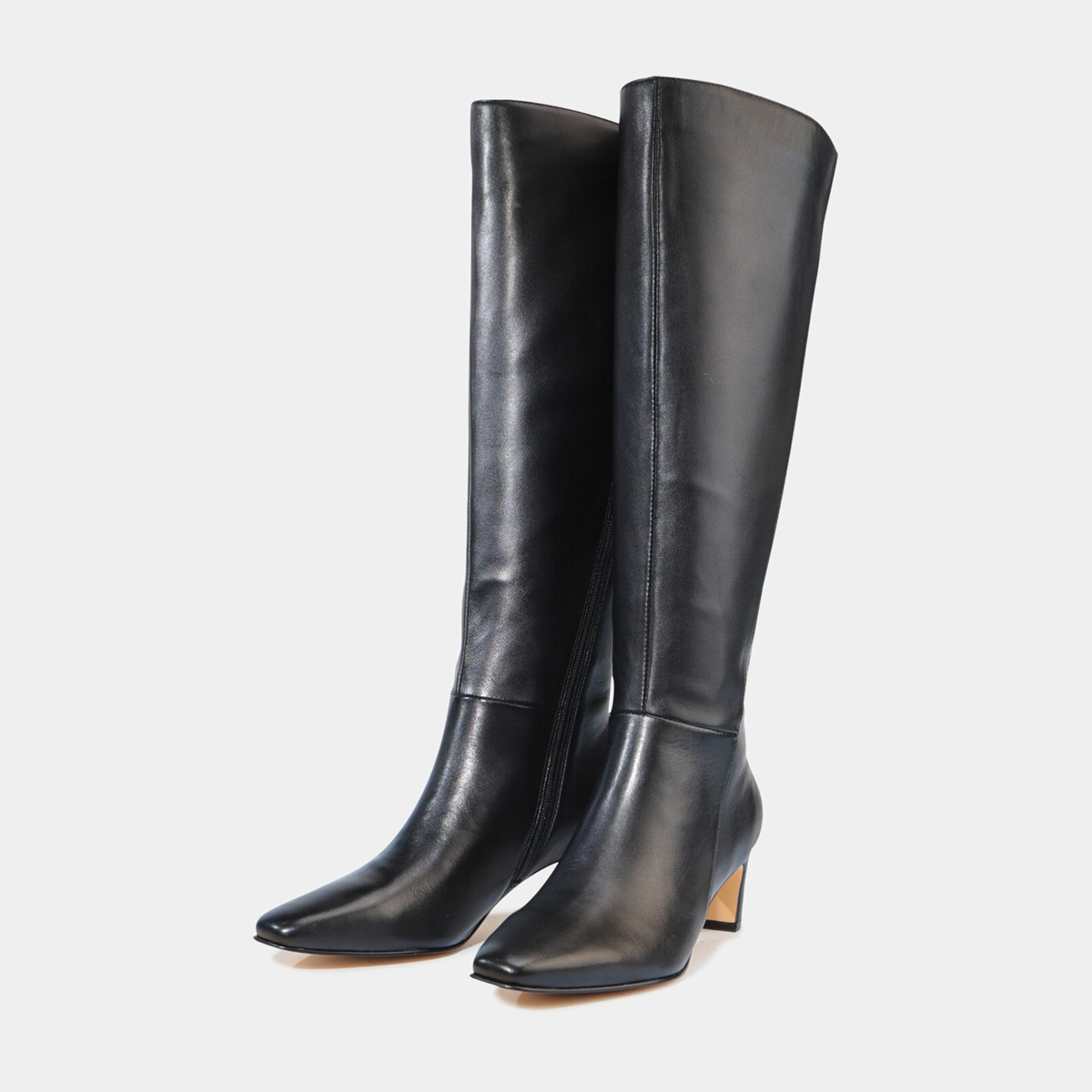 Kitanah Black Leather Knee Hight Boots - EOS FOOTWEAR | Shouz