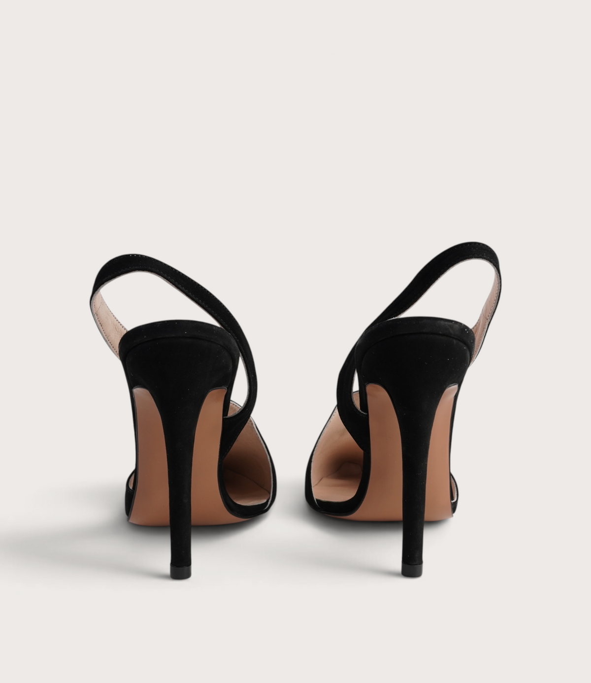 Serena Black Suede Heels
