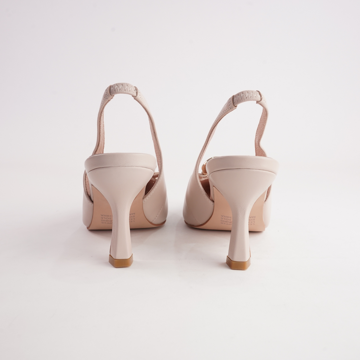 Linky Nude Leather Heels - TOP END | Shouz
