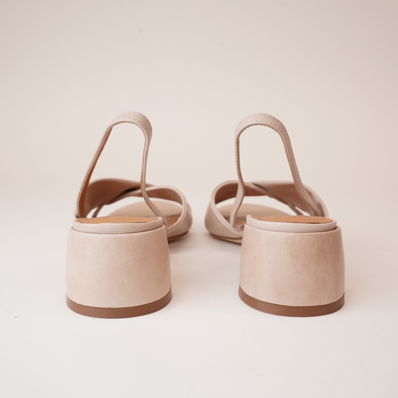 Fiorello Nude Leather Heels