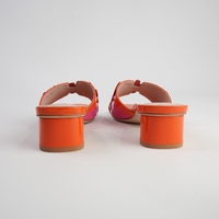 Hetti Orange/ Pink Multi Patent Leather Heels