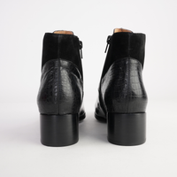 Award Black Mix Leather Ankle Boots - BRESLEY | Shouz