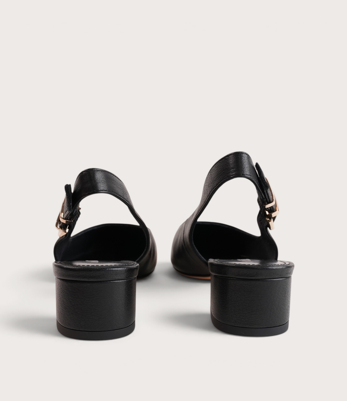 Thetrim Black Leather Heels - MOLLINI | Shouz