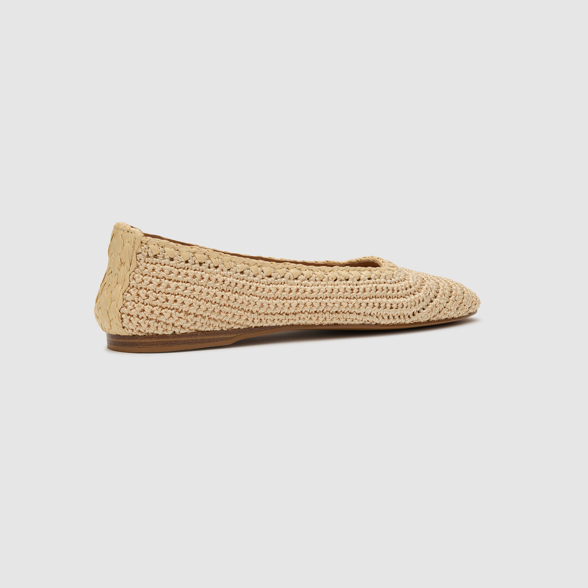 Cleo Natural Crochet Flats