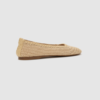Cleo Natural Crochet Flats