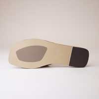 Lycha Latte Leather Slides