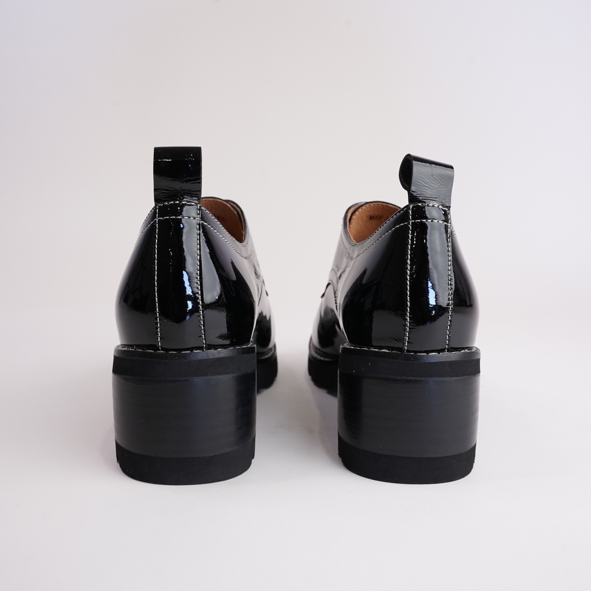 Daya Black Patent Leather Brogues - BRESLEY | Shouz