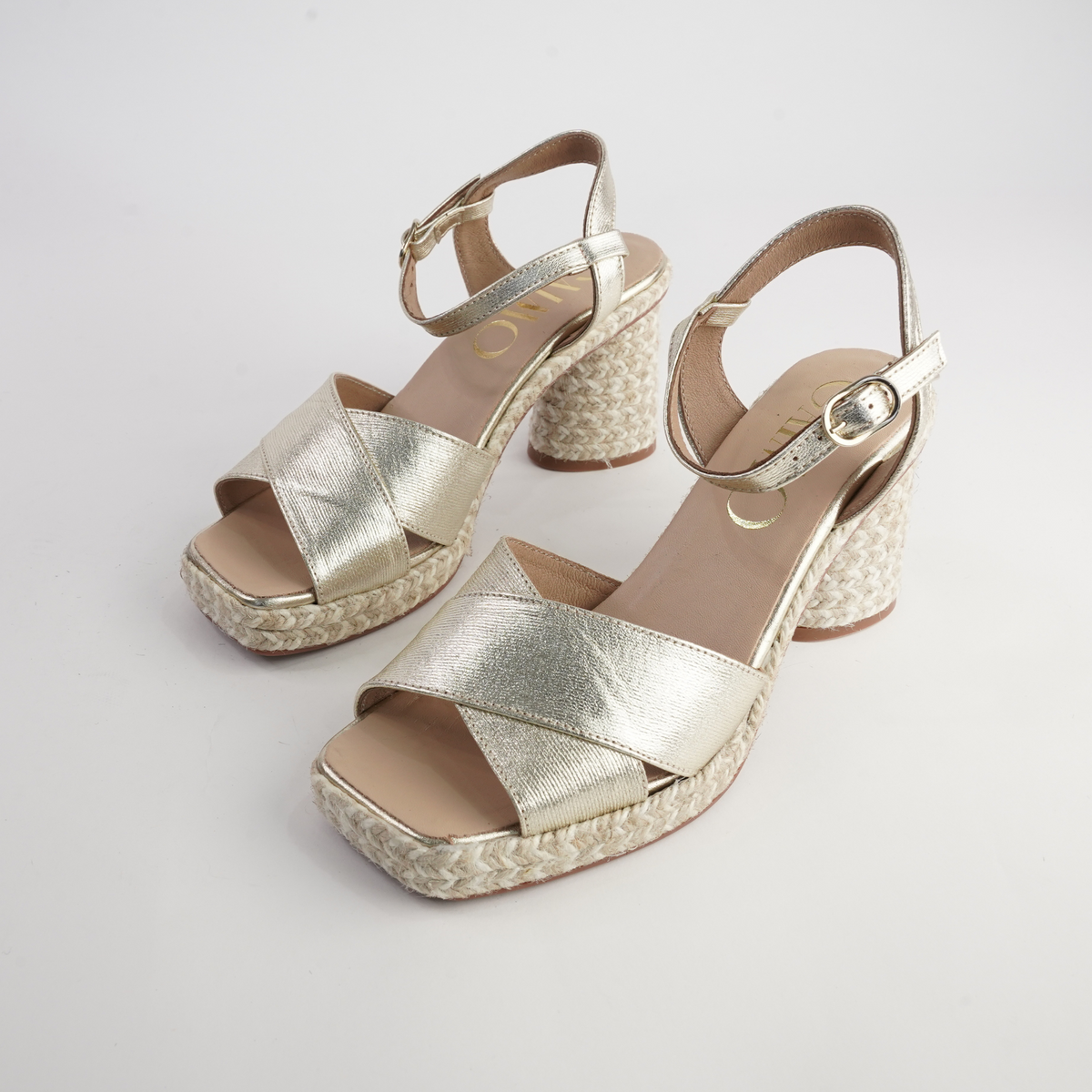 Cordelia Platino Leather Heels