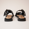 Savina Black Patent Leather Sandals