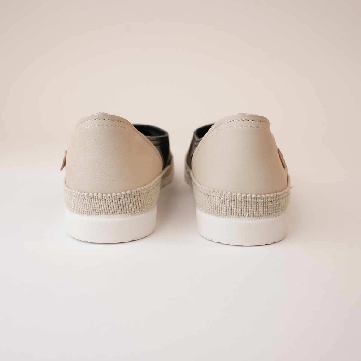 Noelia Black Leather Espadrilles - VERBENAS | Shouz