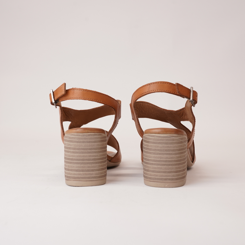 Waltzin Tan Leather Heels