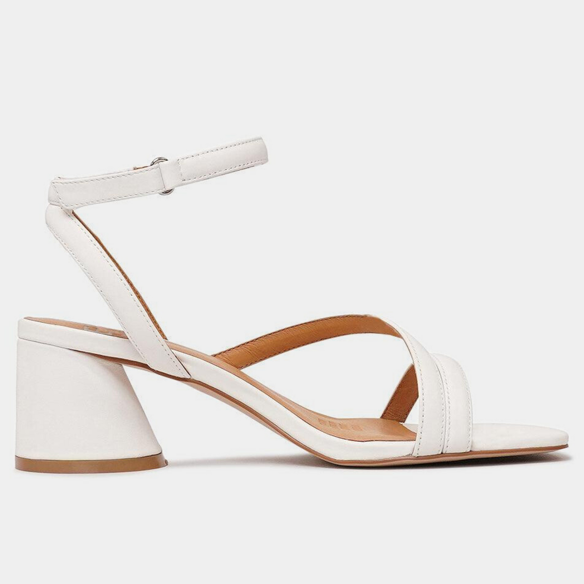Petricia White Leather Heels - EOS FOOTWEAR | Shouz