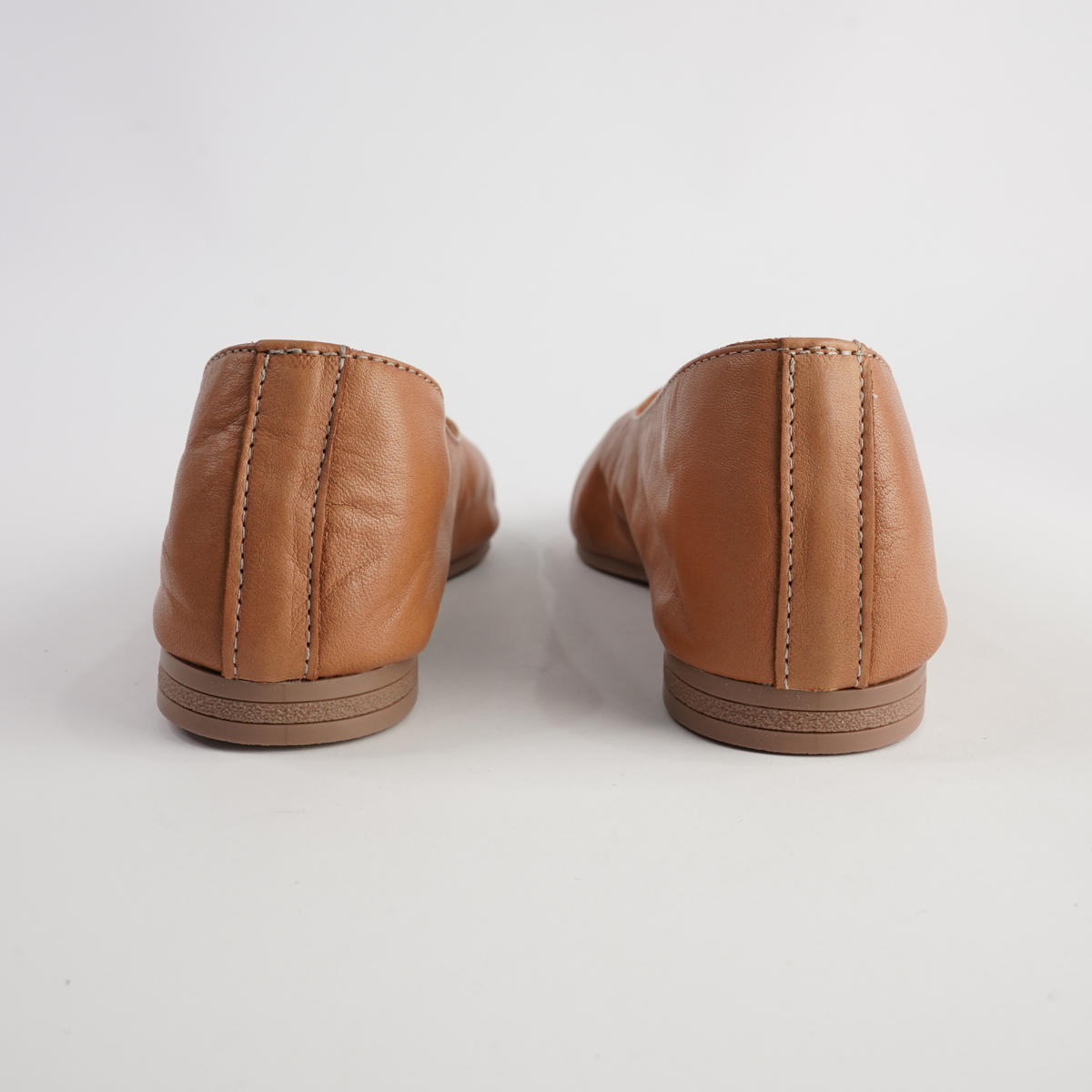 Celeste Coconut Leather Ballet Flats - WITH GRACE | Shouz