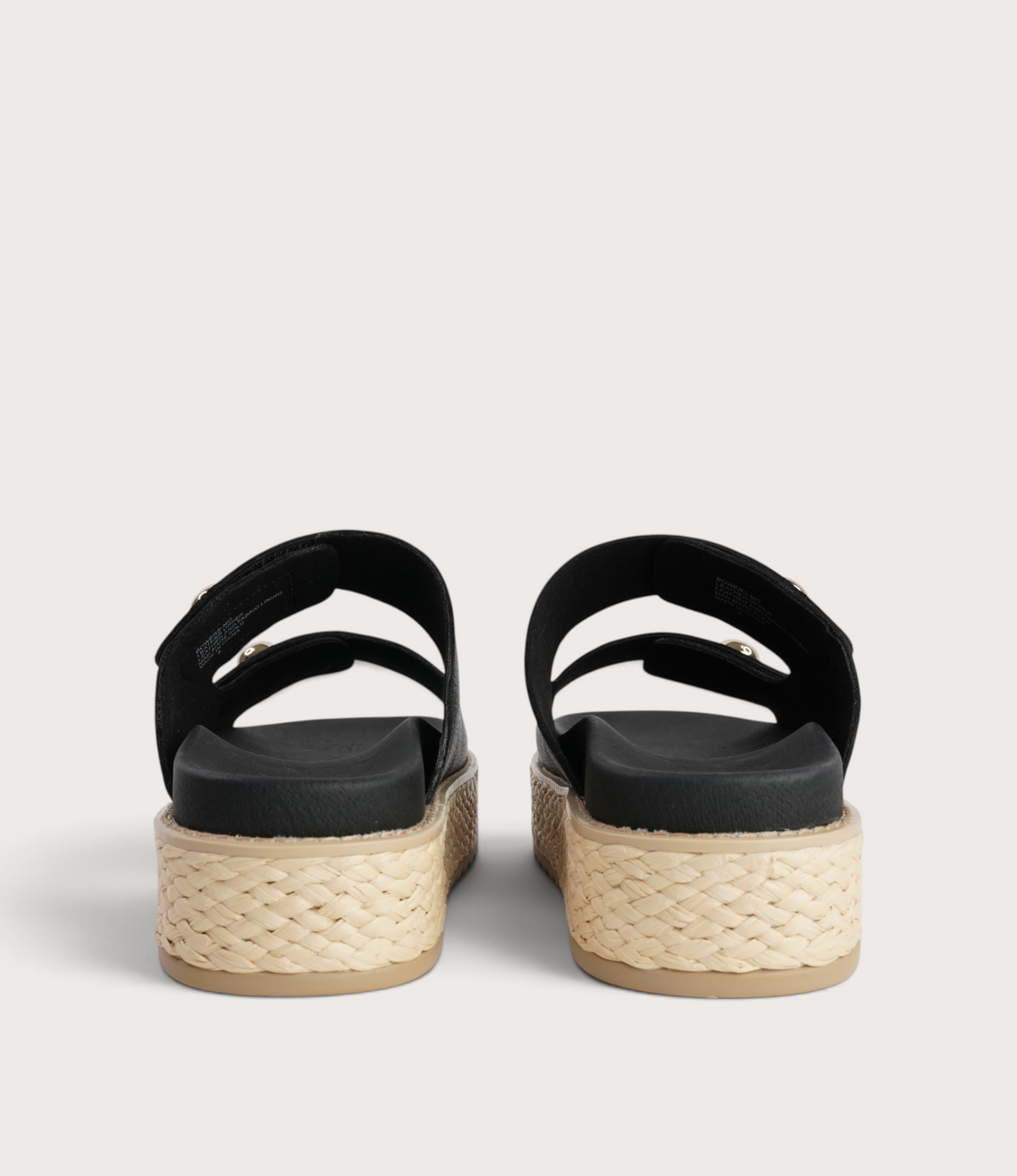 Bowers Black Leather Slides