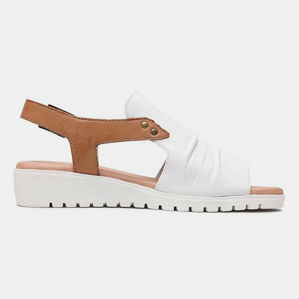 Madis White Leather Sandals - DJANGO AND JULIETTE | Shouz