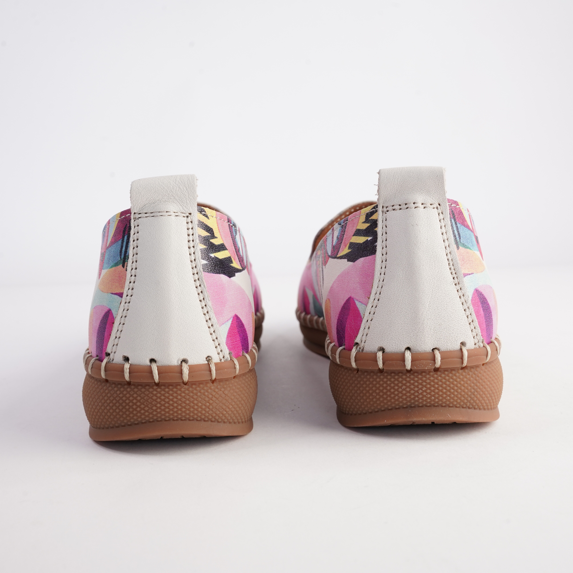 Reba Portrait Leather Flats - SALA | Shouz