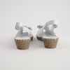 Erica White Leather Espadrille Wedges