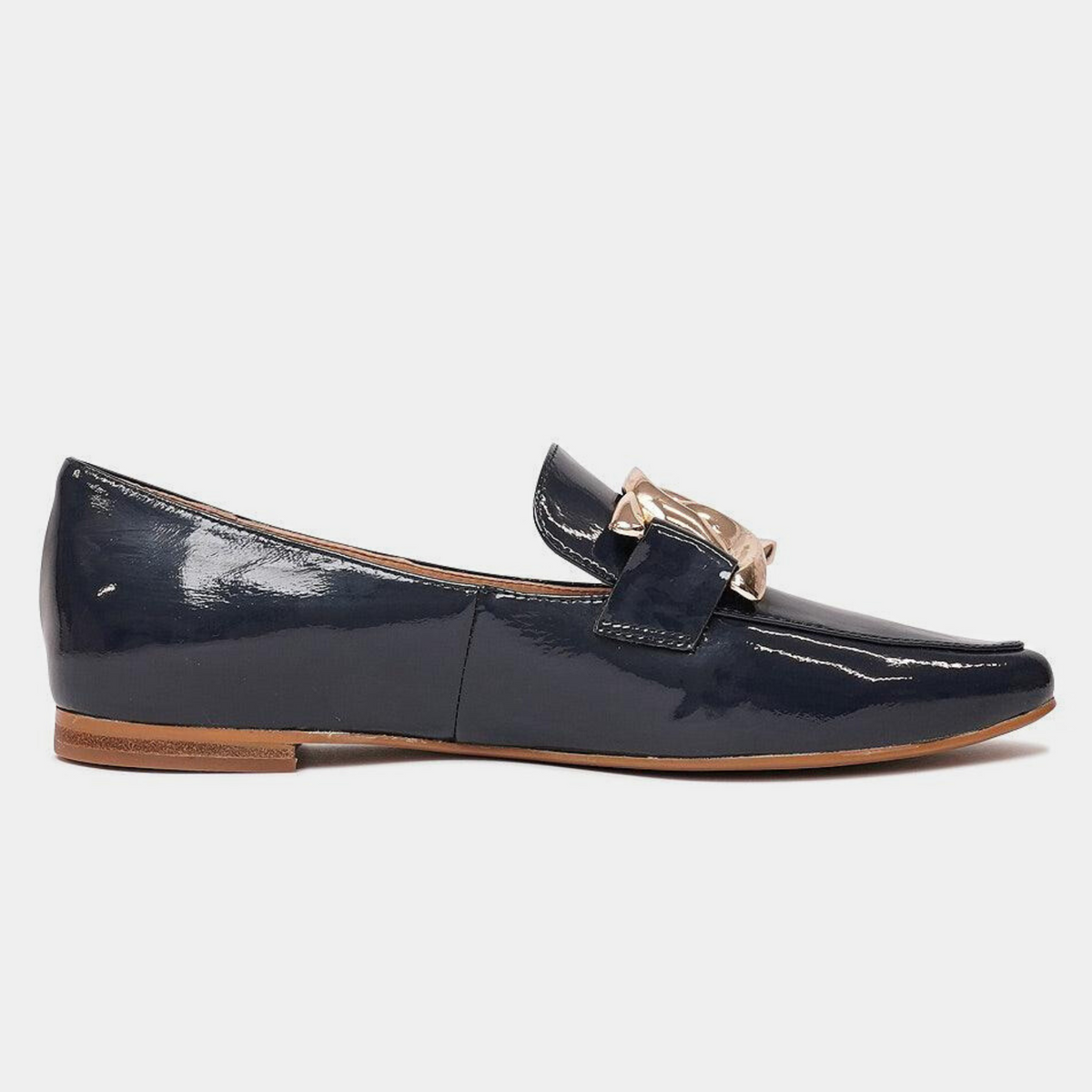 Socoro Navy Patent Leather Loafers - TOP END | Shouz