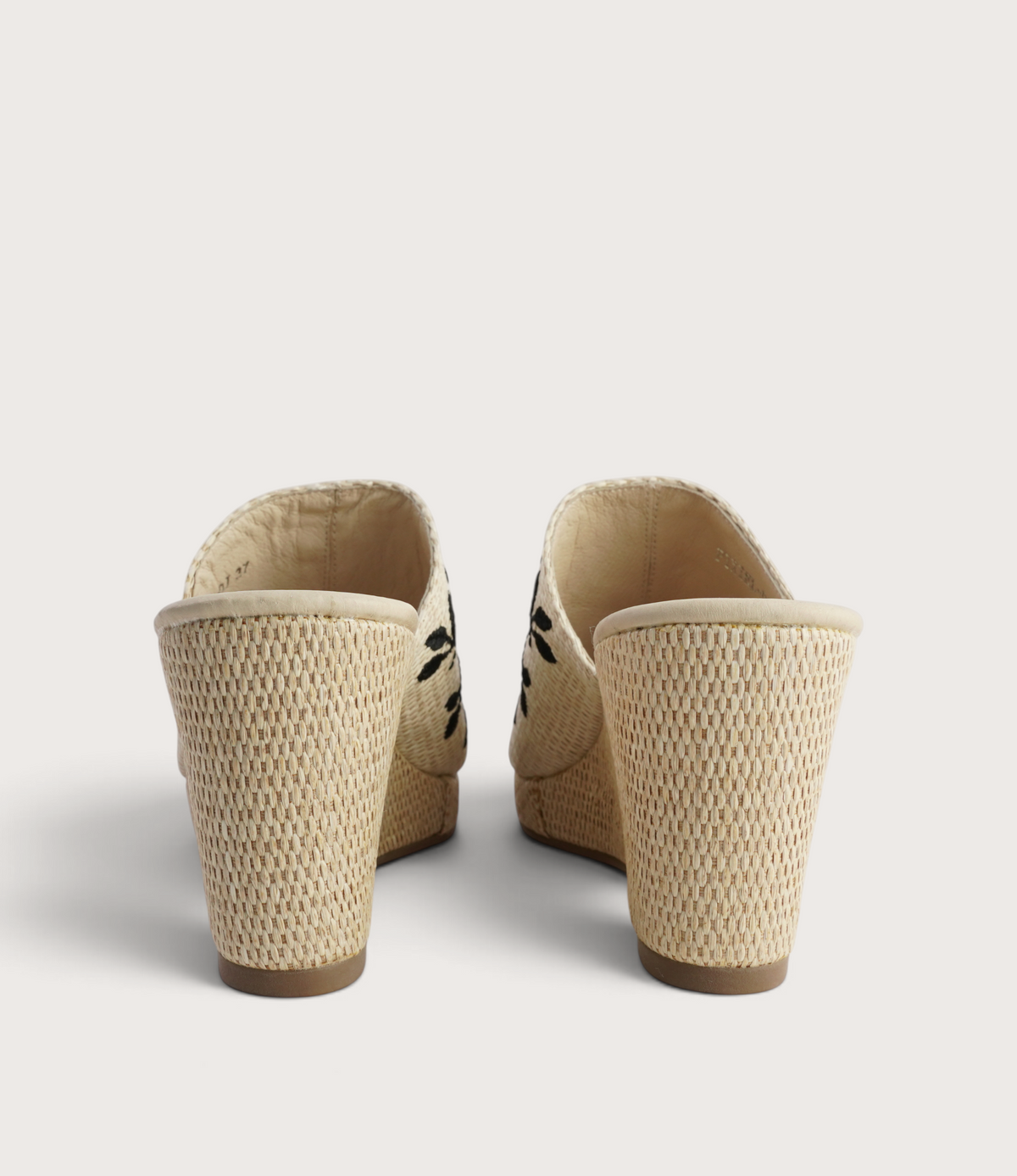 Pixiel Natural/ Black Espadrille Wedges