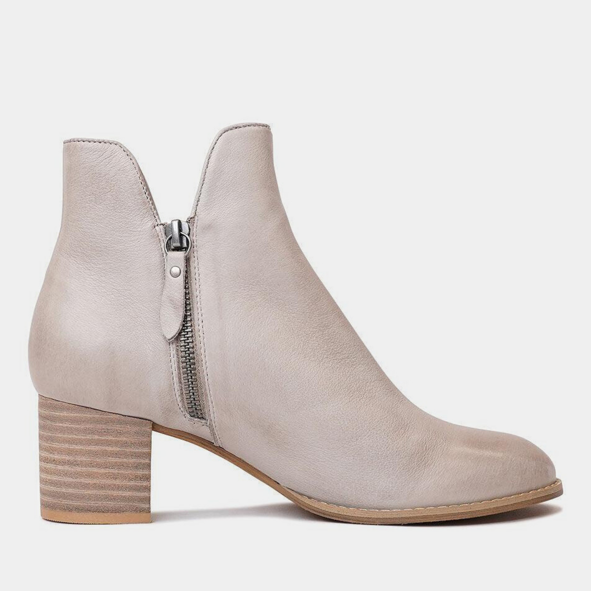 Shiannely Smoke Leather Ankle Boots