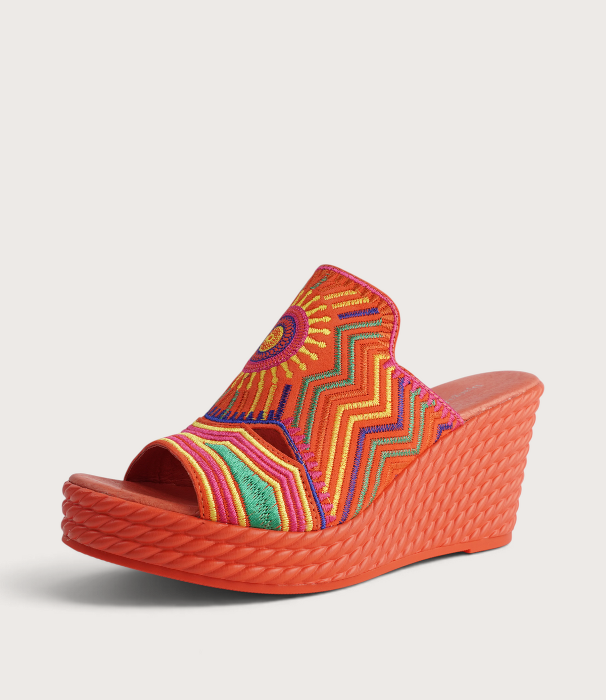 Eilam Orange Multi Leather Heels