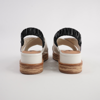 Debacle Cream Mix Leather Sandals