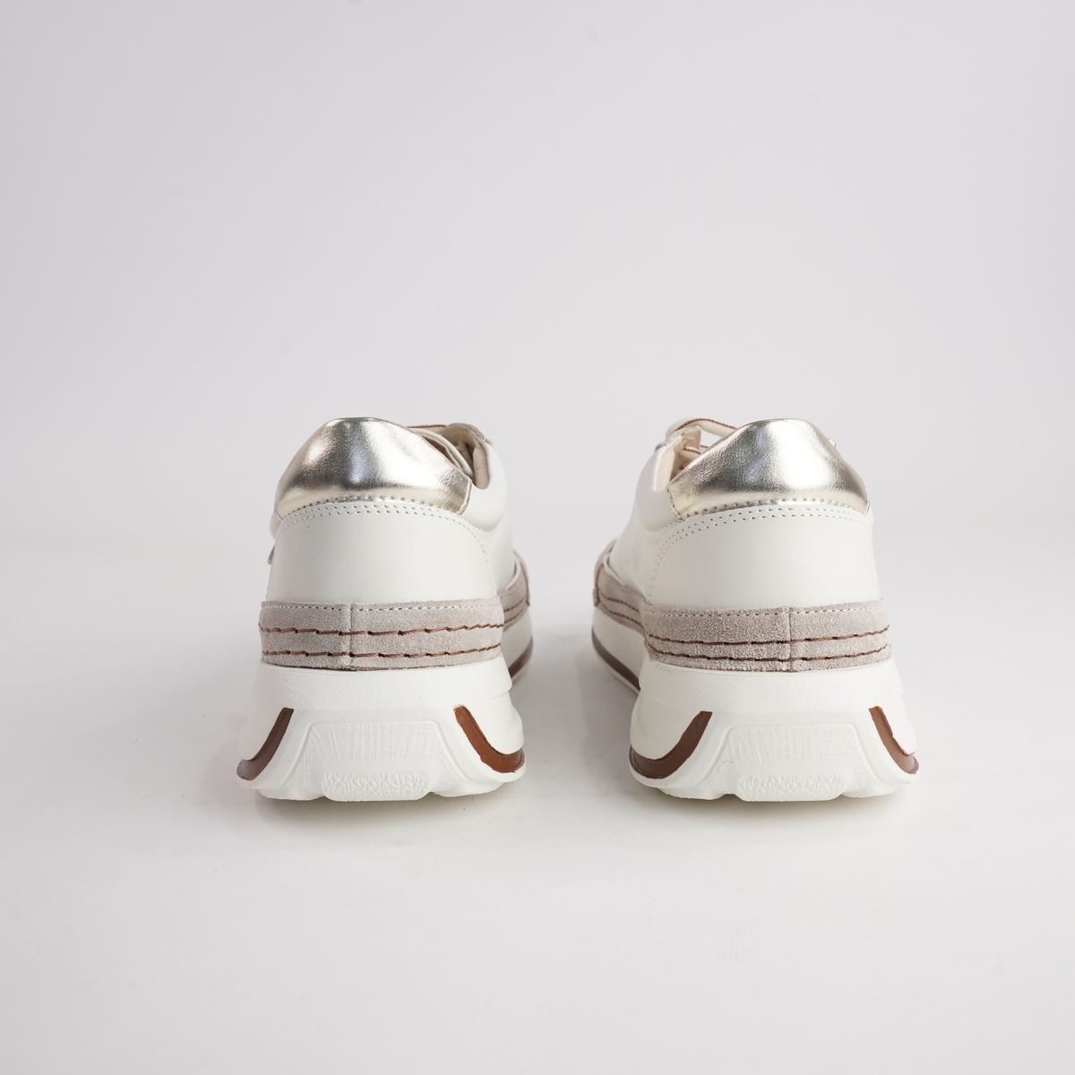 Vogue Crema Leather Sneakers - SALA | Shouz