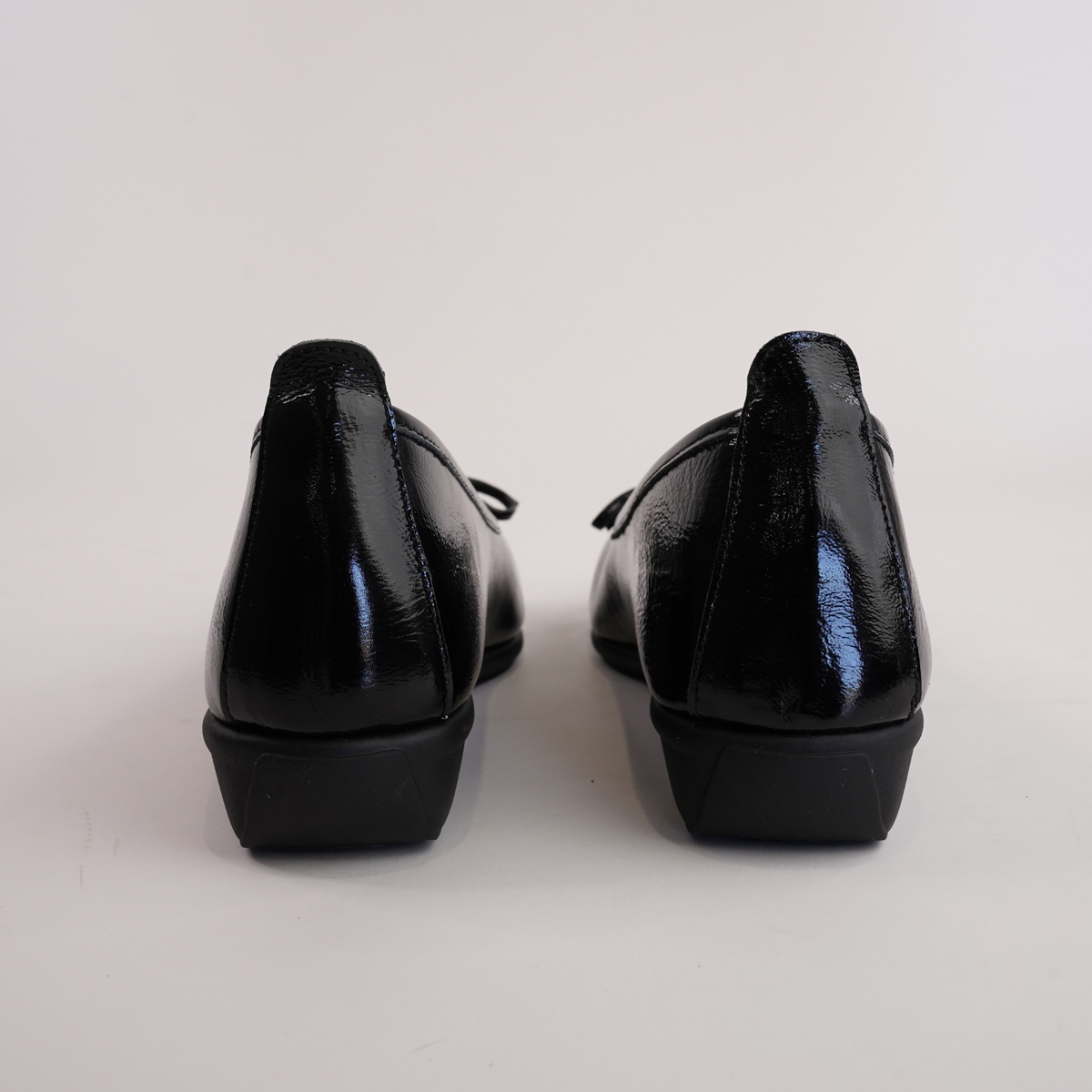 Sarah Black Patent Leather Ballet Flats - SALA | Shouz