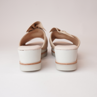 Wolin Camel/ Ivory Sole Leather Sandals