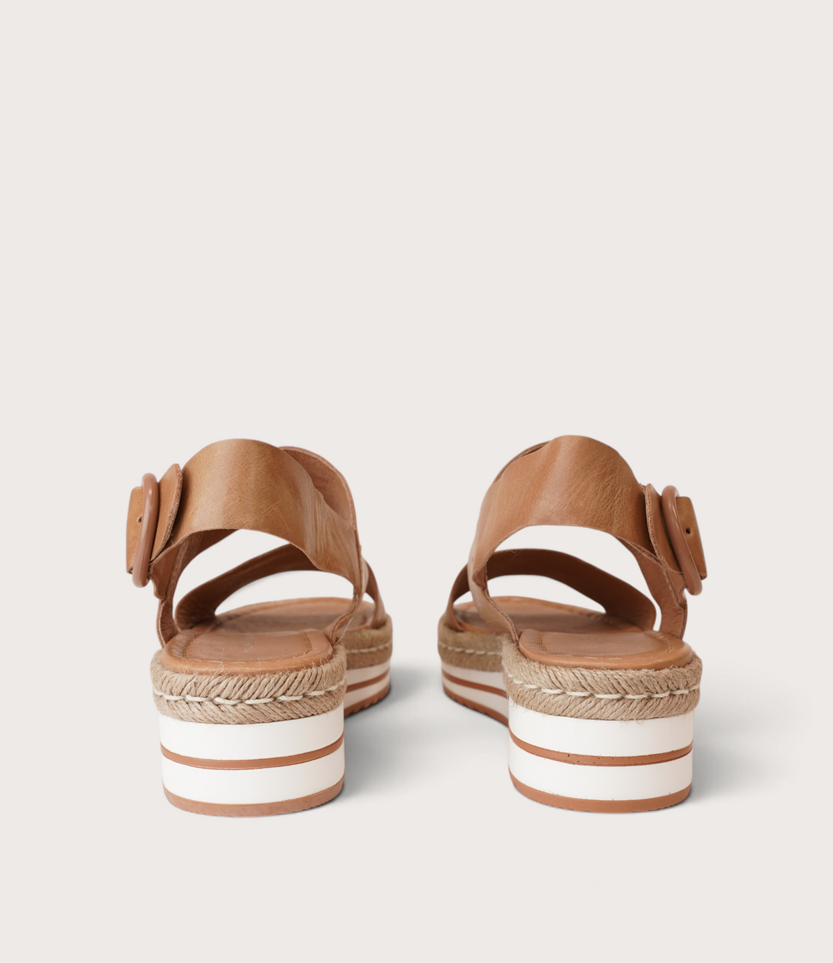 Atha Dark Tan Leather Sandals