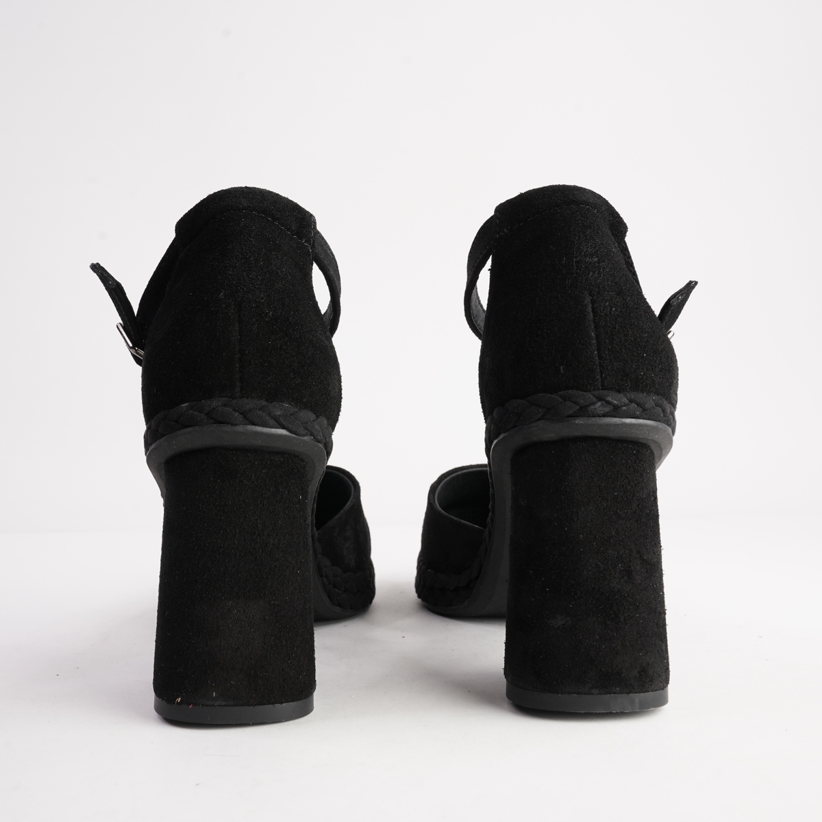 Eldon Negro Nubuck Leather Heels - GAIMO | Shouz