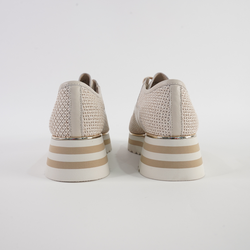 Endo Ivory Raffia/ Milk Leather Sneakers