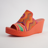 Eilam Orange Multi Leather Heels