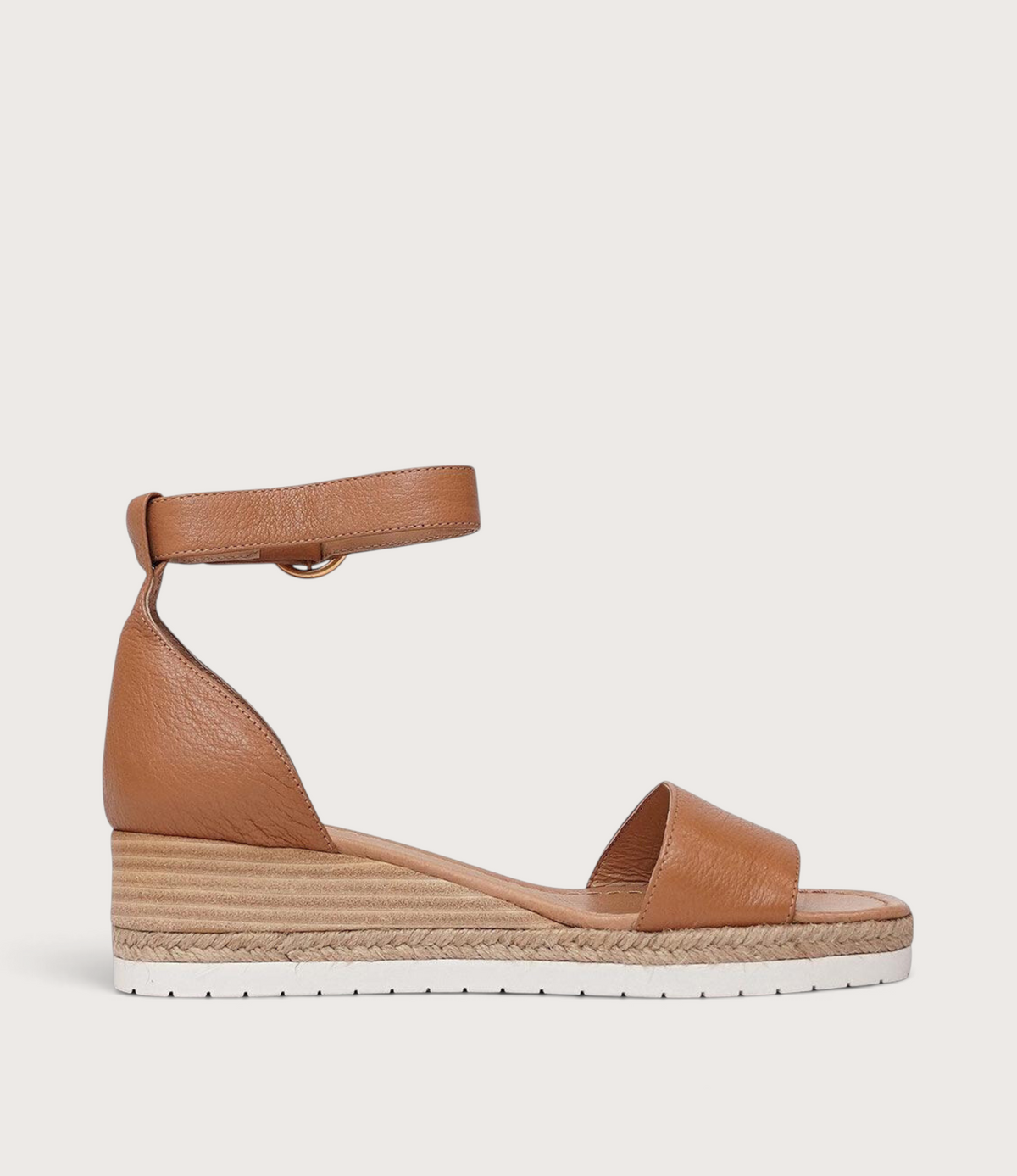 Idola Dark Tan Leather Wedges