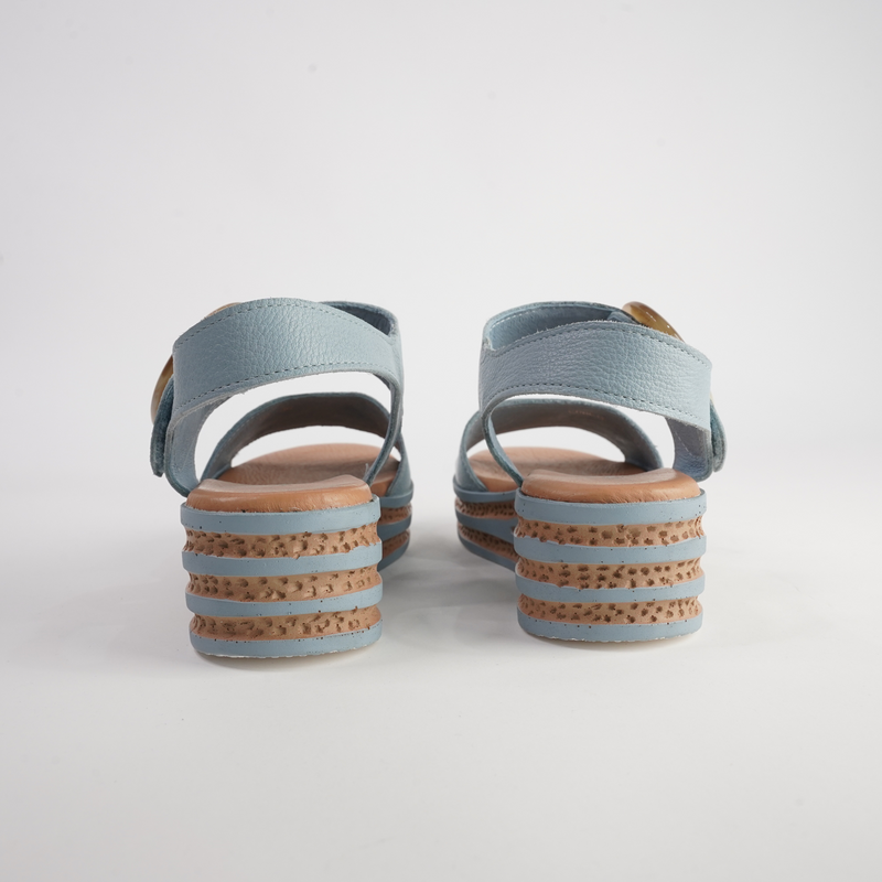 Cubbie Denim Leather Sandals