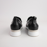 Peggy Black Leather Loafers