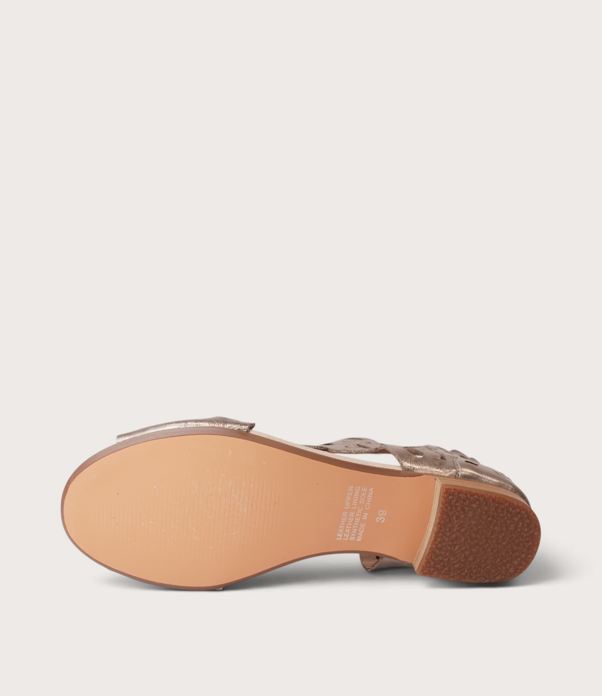 Pietro Champagne Metallic Leather Sandals