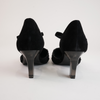 Krama Black Leather Heels