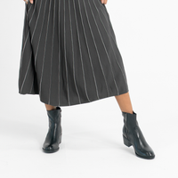 Rarna Black/ Black Heel Leather Ankle Boots