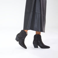 Wagon Black Jewels Leather Boots, DJANGO & JULIETTE - Shouz