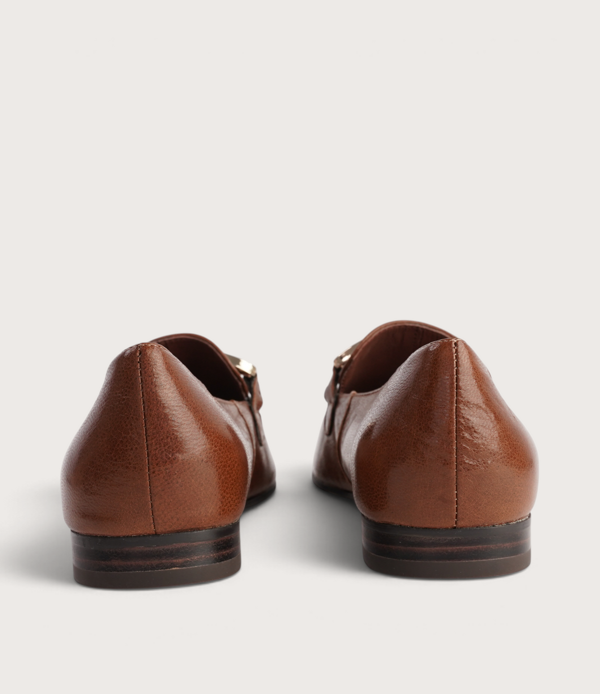Ilysa Cognac Polish Leather Loafers - DJANGO AND JULIETTE | Shouz