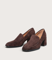 Verde Cocoa Suede Heels
