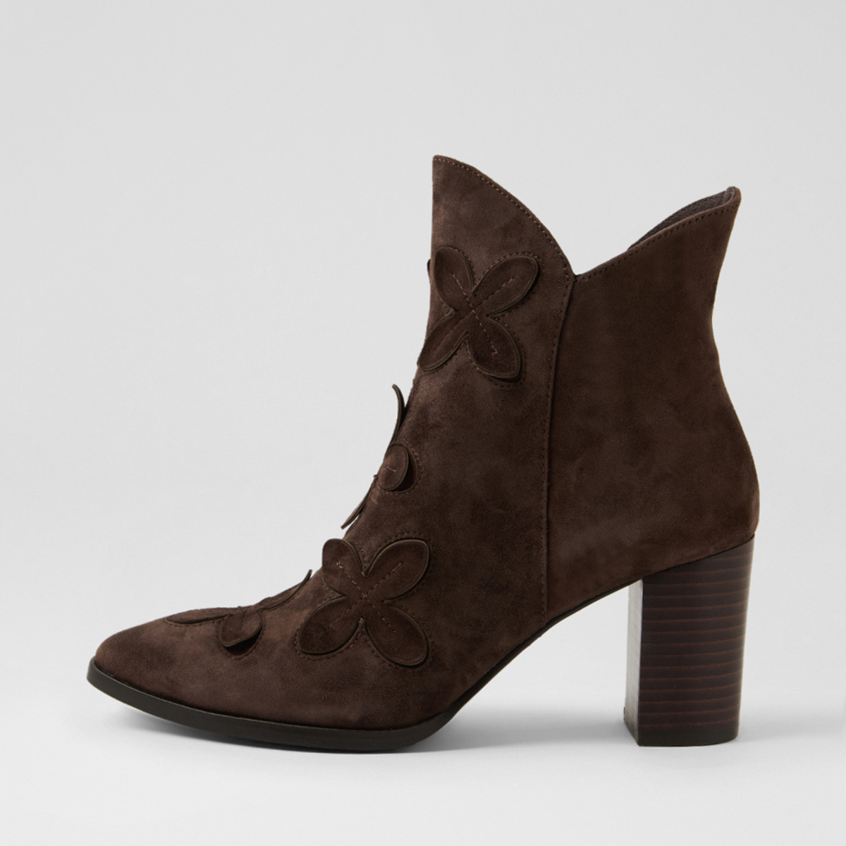 Alderte Choc Suede/ Choc Heel Boots - DJANGO AND JULIETTE | Shouz