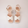 Danae White Multi Leather Espadrille Heels