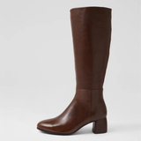 Felman Cocoa Leather Knee High Boots - DJANGO AND JULIETTE | Shouz