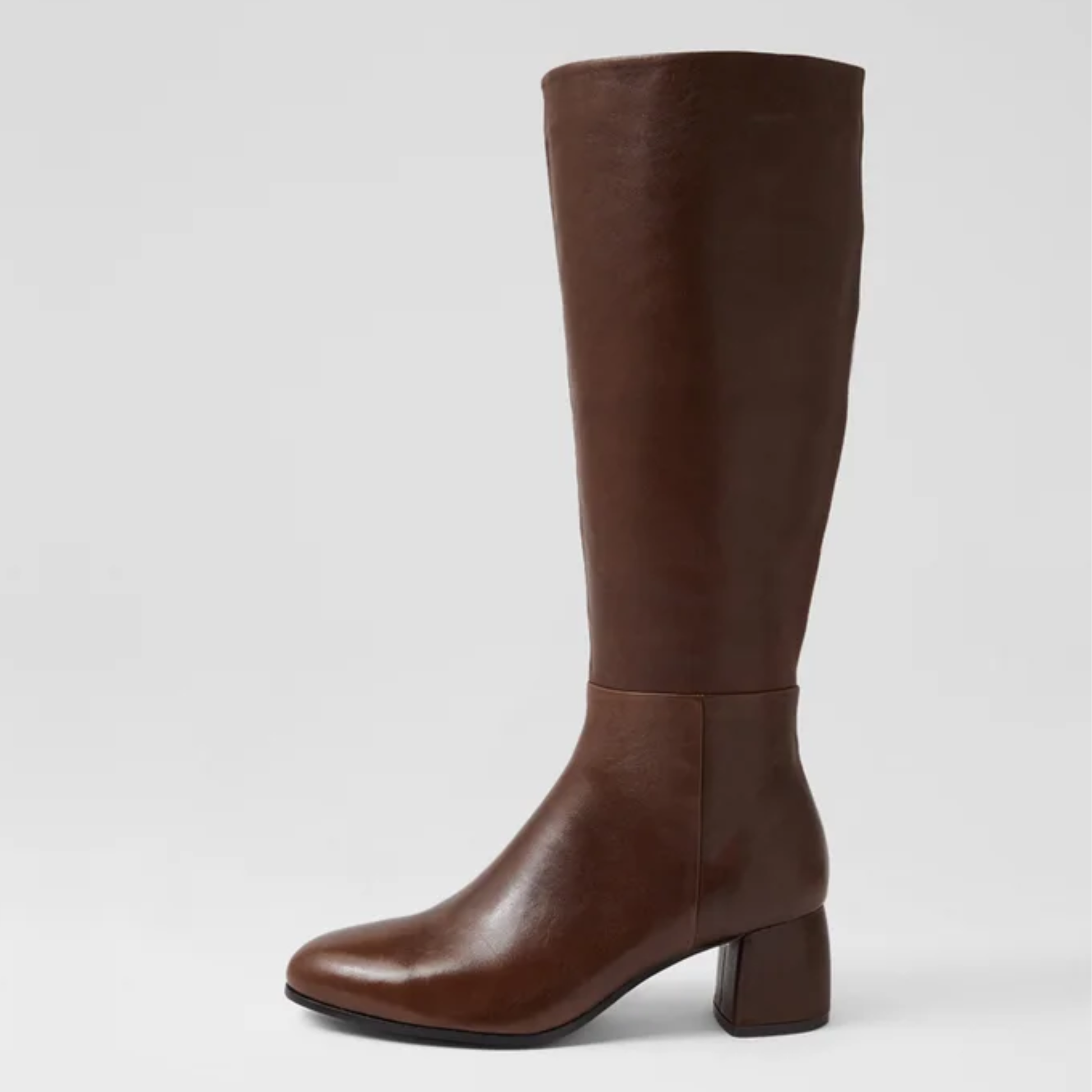 Felman Cocoa Leather Knee High Boots - DJANGO AND JULIETTE | Shouz