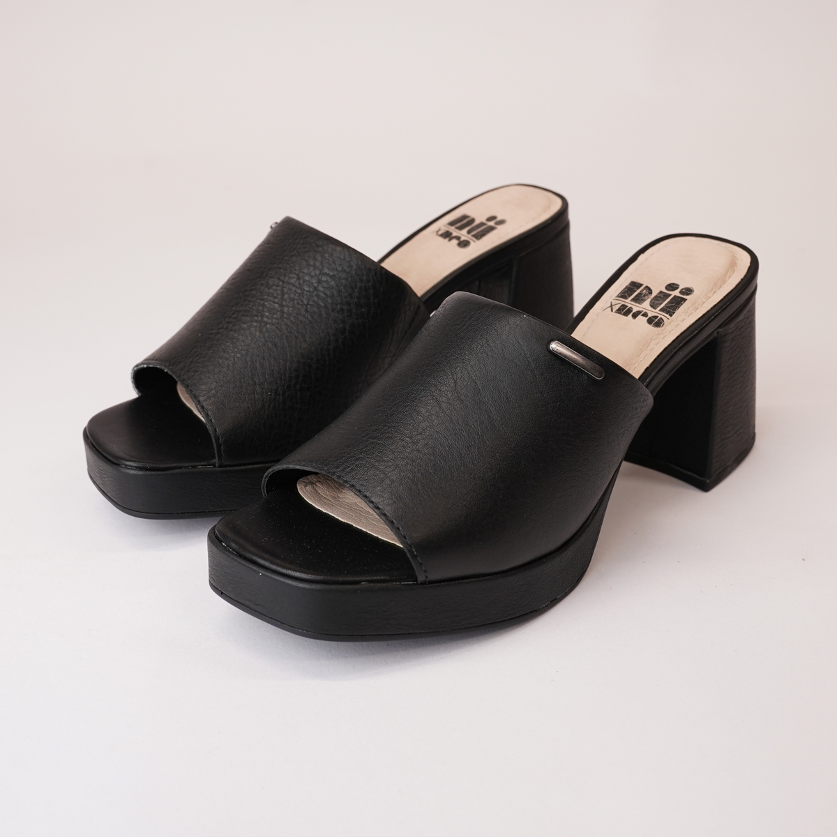 Vega Black Leather Heels - NU BY NEO | Shouz