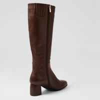 Felman Cocoa Leather Knee High Boots - DJANGO AND JULIETTE | Shouz